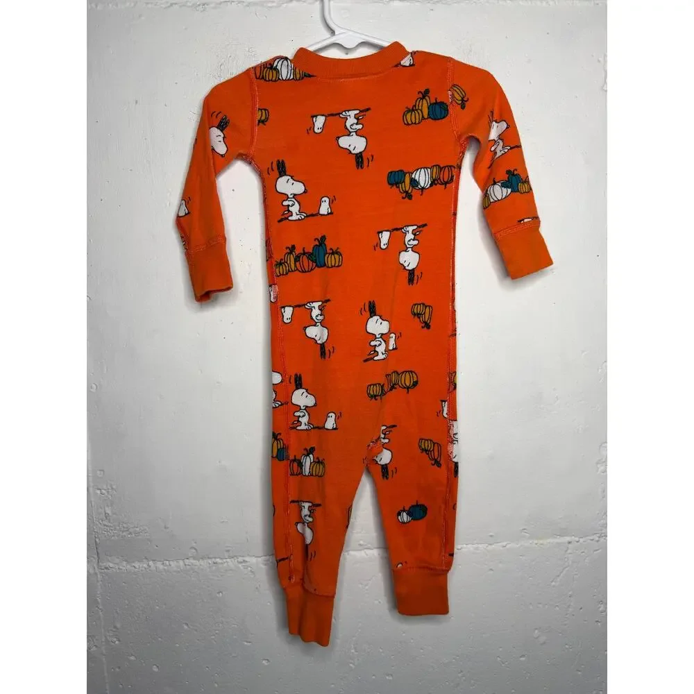 Hanna Andersson Unisex 12-18 Months Snoopy Halloween Pajamas